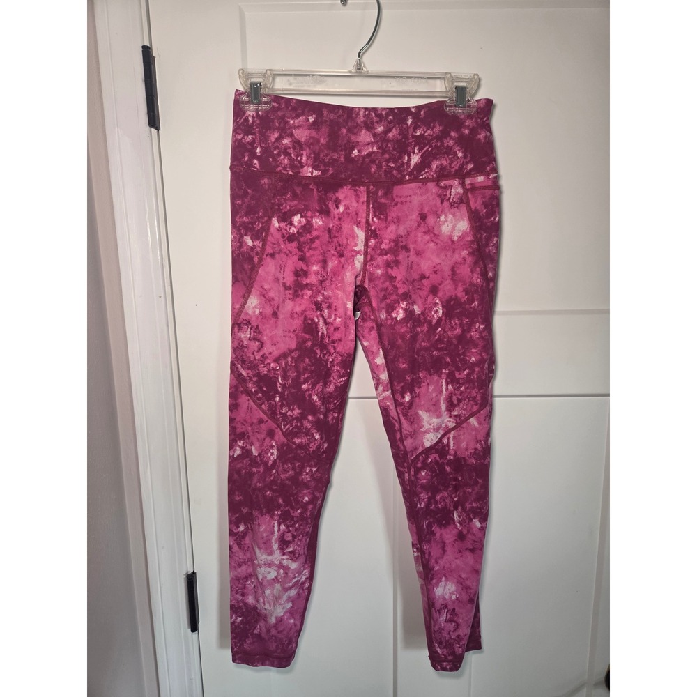 Sweaty Betty Power 7/8 Leggings Pink Tie Dye Marble Athletic Tights Small 24in